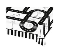 Amscan Nappe en papier On the Road 1,2 m x 1,8 m Blanc