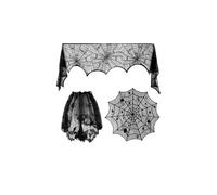 Nappe sur le thème d'Halloween et abat-jour en tissu lavable pour chemin de table à manger, cheminées, décorations d'Halloween en tissu