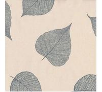 Nappe Toile cirée au mètre - Largeur 140 cm - Feuilles pailletées gris - Gris