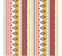 Nappe Toile cirée au mètre - Largeur 140 cm - Géométrie terracotta - Multicolore