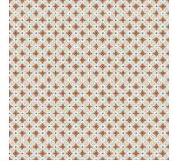 Nappe Toile cirée au mètre - Largeur 140 cm - Motifs graphiques Terracotta - Beige