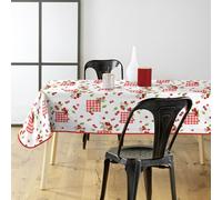Douceur d'Intérieur, Nappe Rectangle (140 x 240 cm) Cerise Rouge, PVC Imprimé