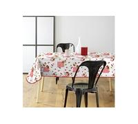Douceur d'Intérieur Nappe toile cirée Cerise 140 x 240 cm PVC imprimé Rouge