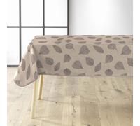 Nappe Toile Cirée "Feuillys" 140x240cm Beige Lin