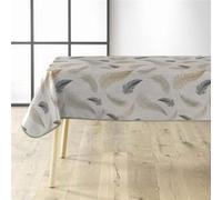 Paris Prix Nappe rectangulaire Folea – PVC Textilia – 140 x 240 cm – Naturel