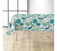Douceur d'Intérieur – Nappe rectangulaire Plantania – PVC Textilia – 140 x 240 cm – Bleu