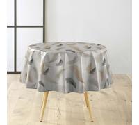 Douceur d'Intérieur Nappe ronde Folea Naturel PVC Textilia Ø 160 cm