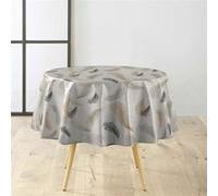 Douceur d'Intérieur Nappe ronde Folea Naturel PVC Textilia Ø 160 cm