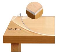 Nappe Transparente 2mm - 140x90cm - WOLTU Film de Protection de Table en PVC - W0UTT0258