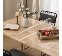 Nappe Transparente De Protection 1,5mm Avec Bord Droit - Film Crystal Pour Table, Facile À Nettoyer, Imperméable Pour Intérieur, Tapis De Protection Pour Chaise De Bureau Et Parquet(45x180cm)