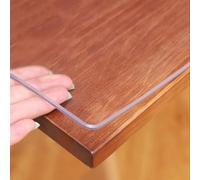 Nappe transparente en PVC de 1 mm d'épaisseur, grande housse pour tables de salle à manger 40 x 60/60 x 120/90 x 200 cm, film de protection transparent, l × L - 100 x 100 cm