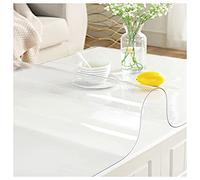 Nappe Transparente en PVC Écologique,Protection de Table,Imperméable,Résistant à l'huile,Antidérapant,Antidérapante Table de Protection Tapis,Rectangle (épaisse:1mm,Taille:100x260cm/39.4x102.3in)