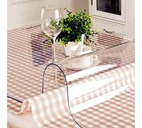 Nappe Transparente Épaisse en PVC 1,7mm - 100X260cm Protection Table Transparent Étanche/Antidérapante, Protege Table Transparent Résist. Aux Rayures/Chaleur, Nappe PVC Compatible Alimentaire