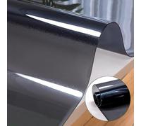 Nappe transparente imperméable noire mate de 2 mm d'épaisseur, résistante aux taches, sans bulles, idéale pour la protection du sol de la salle à manger