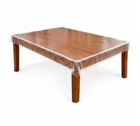 Nappe transparente plastifiée - Galeon | Nappe anti-taches - Film de protection anti-rayures - Largeur standard 140 cm - Nettoyage simplifié - Confort et élégance | Transparent 140 x 250