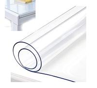 Nappe Transparente PVC Rectangle Couvercle De Table,ImperméAble RéSistant à La Chaleur RéSistant Aux Rayures Facile Nettoyer,Convient pour La Table Basse De Cuisine(Grosor:2mm,Talla:80x120cm)