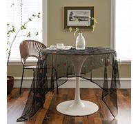 Nappe transparente rectangulaire en forme de cœur noir - Pour intérieur et extérieur - Pour cuisine, buffet, fête et vacances - 140 x 240 cm