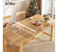 Nappe transparente rectangulaire en PVC, film de table transparent, housse de protection imperméable pour la maison, la salle à manger, le restaurant, 2mm Tablecloth