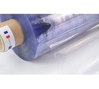 Nappe Transparente Ronde/Ovale Fine - 0,10 mm d'épaisseur au mètre - Largeur 140 cm - Roulé sur Tube (sans Plis) (Ovale 140 x 240 cm)