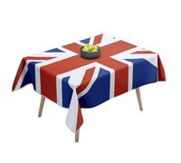 Nappe Union Jack - Nappe de table drapeau britannique | Décorations de fête jubilé, vaisselle patriotique réutilisable pour le jubilé de la reine, le couronnement et les événements britanniques, tissu