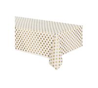 Unique Party - 37293 - Nappe - Plastique à Pois 2,74 x 1,37 m - Or
