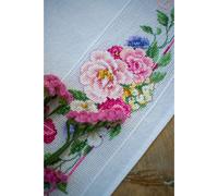 Nappe Vervaco Kit point de croix compté "Fleurs et papillons classiques", DIY, 80x80cm