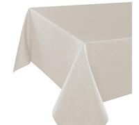 Nappe Vienne Home, linge de table moderne avec protection anti-taches pour toute l'année, beige sable gris, 140 x 280 cm