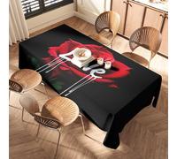 Nappe violette Love In Bloom: A Red Rose'S Melting Heart Nappe de table à bords élastiques Nappe imperméable Nappe verte
