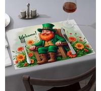 Nappe Western Welcome To The Land Of Leprechauns - Sets de table dorés pour filles (6 pièces)