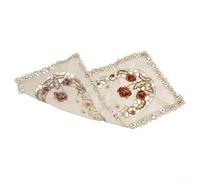 Napperon brodé à motif floral pour petites tables, décoration d'intérieur pour événements et célébrations (40 x 85 cm, rectangulaire)