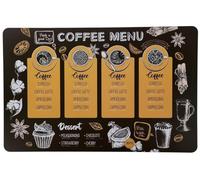 Napperon de table en plastique, lavable en plastique, café, menu, bonne journée, PVC, anti-taches, pour petit-déjeuner et déjeuner 44 x 28 cm