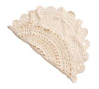 Napperon en dentelle au crochet en coton fait main pour table de salle à manger - Tapis de table rond creux rétro pastoral lavable en machine 13 ou 25 ou 35 ou 45 cm de diamètre (45 cm)