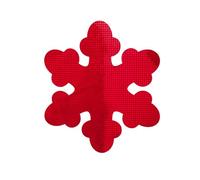 Napperon marque-place flocon neige rouge 38 cm