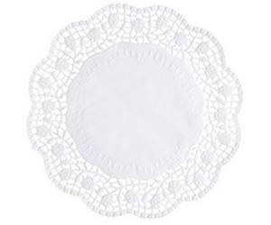 Napperon, rond, diamètre: 200 mm, blanc