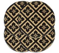 Napperons 4 pcs Noir 38 cm Rond Jute vidaXL vidaXL