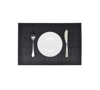 vidaXL Napperons en bambou – Lot de 6 – 30 x 45 cm – Noir
