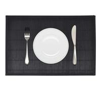Napperons 6 pcs Bambou 30 x 45 cm Noir Noir G