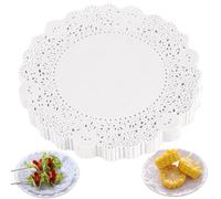 Napperons Dentelle, Lot de 150 napperons Papier Dentelle Blanc Absorbant l'huile décorative de Table, Gâteau Papier Pad pour Décorations de Mariage de Fête 6.5 Pouces