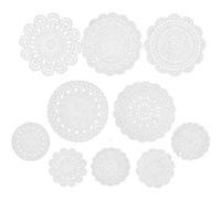Napperons miniatures en dentelles - 10pcs - Le monde des Lutins - Rico Design(...) - Blanc Blanc G