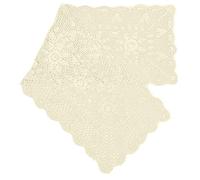 Napperons rectangulaires en coton et dentelle faits à la main Beige 40,6 x 35,6 cm