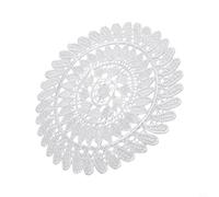 Napperons ronds en dentelle au crochet faits à la main pour la décoration de la maison et de la fête, dessous de verre décoratifs pour la cuisine et la salle à manger (4#20 cm)