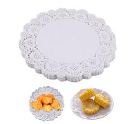 Napperons ronds en papier dentelle blanche, 150 pouces, 10.5 pièces, pour la cuisine, la cuisson, les aliments, les gâteaux d'anniversaire, de mariage, les Desserts