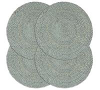 Napperons - VIDAXL - 4 pcs - Vert olive - 38 cm - Jute naturel