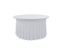 vidaXL Nappes élastiques de table avec jupon 2 pcs 120x74 cm Blanc Blanc G
