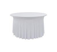 vidaXL Nappes élastiques de table avec jupon 2 pièces 150 x 74 cm Blanc