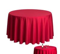Nappes pour tables rondes, nappe ronde, 150 cm, en polyester, accessoire de cuisine, résistant aux taches pour réception de mariage