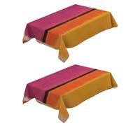 Nappes Rectangulaires Anti Taches Graffitis Dégradés 140x180 cm 3D Imprimé Nappe 2Pcs Imperméable Anti-Salissure Lavable pour Decoration Ménage Cuisine Jardin Picnic Exterieur