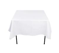 Nappes rectangulaires blanches pour table de mariage - Couleur unie - Rectangulaire - Section lisse (145 x 145 cm)