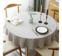 Nappes Rondes Grande Nappe Ronde en Coton et Lin de Couleur Unie for Table à Manger (Color : QH-05, Size : 180cm)