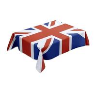 Nappeurs Union Jack - Table Du Drapeau Patriotique Patriotique Patriotique, Couvercle De Polyester Gabardine Léger | Volent Décorative Réutilisable , Nappe Britannique Pour Les Événements En Pl